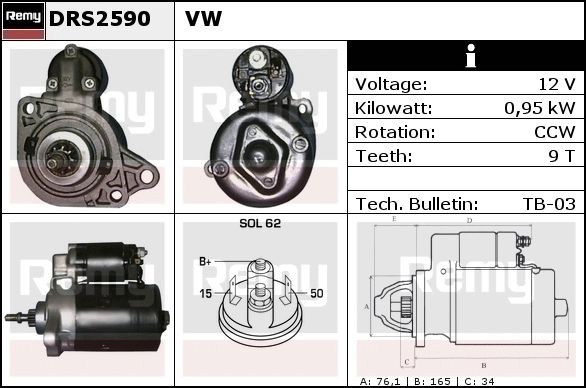 DELCO REMY Starter DRS2650